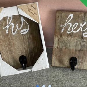 Wall Decor Hooks - His & Hers - New in box